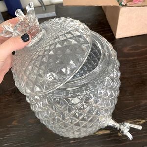Glass Pineapple Drink Dispenser